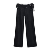 New Female Soft Button Coat 5039222 Soft Touch Wide Leg Pants