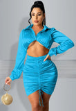 Party Sexy Cut Out Ruched Bodycon
