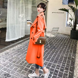 Windcoat Woman 2025 Spring And Autumn New Korean English Wind Long Short Jacket