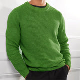 Toloer Only For The New Casual Men's Solid Color Top Sweater Knit