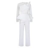 New Long-Sleeved Temperament Mesh Splicing Nail Beads Thin Banquet Large-Size