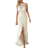 2025 Women's Sleeveless Hanging Neck Lace Dress