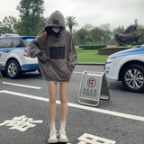 Deeptown Harajuku Punk Hoodie Women Hip Hop Long Sleeve Sweatshirt Fall 2021 Fashion Oversized Streetwear Graphic Pullover