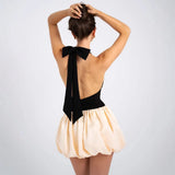 Summer New Women's Fashion Sexy Splicing 100 Folds Dress Body-Dexed Dress Dress