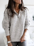 Attractive Women's Zipper Pullover Long-sleeved