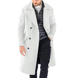 Autumn And Winter New Hair, The Man's Coat Thicker Long Double Buckle