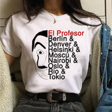 The House of Paper T Shirt New Money Heist Women La Casa De Papel Tshirt Funny Top Tee Fashion Female Clothes