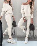 Hot Sales Of Pure Color Fashion Casual Tying Slanted Shoulder Sports Trousers Trousers Suit