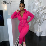 Streetwear Autumn 2 Two Piece Set Women Outfits Long Sleeve Hooded Leggings Women Matching Set Ladies Tracksuit