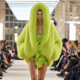 New Small Volcano Nunu Girl Set To Dye The Tip Of The Environmental Protection Fur Coat Women Winter Warm Hair Coat