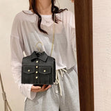 party European Brand Design Chain Crossbody Bag Jacket Coat Bags Women Clothing Shoulder Bag Messenger Bag Women Leather Handbags