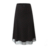 And Winter New Lace Printing Net Fashion Full-Length Skirt-Outfit