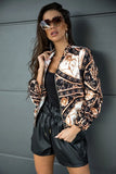 Print Elegant Turndown Collar Regular