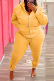 Casual Plus Size Beaded Mounth Long Sleeve Hoodies And Sweatpants 2 Piece Jogger