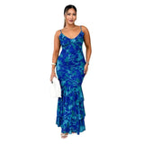 Babes Sexy Temperament Fashion In Dress Slings Long Lace Dress Dress