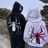 European Code Full Face Zipper Personality Men's And Women's Hoodie Y2K Couple Large Size Plus Thick