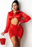 Party Sexy Cut Out Ruched Bodycon