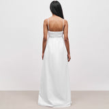 Summer New Women's Solid Color Slings To Take Long Dress Sleeveless Casual Comfortable