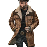 Autumn And Winter Men's Coat Velvet Jacket More Pocket Coat More