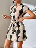Women's Clothing 2025 Spring New Strapped Print V-Neck