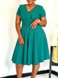 Women's Fashion Temperament Dolls Short-Sleeved Elastic Dress On African