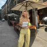Spring And Summer New Striped Loose Shirt 3217253 Pajamas Trousers