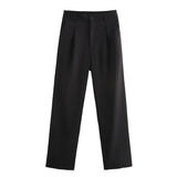 2025 New Women's Double Pocket Coat Top + Pants