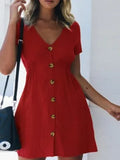 Dress Women 2021 Robe Femme Dress Sexy V Neck Short Sleeve Beach Casual Boho Pink Dress Plus Size Vestido De Mujer