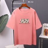Leopard Printed T Shirt Women 100% Cotton Oversized Gothic Graphic Female Soft Tops Harajuku Loose Cusual Tees
