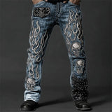 Women's Jeans Women's Trousers Color Flowers 3D Three-Dimensional Printed