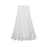 Suits Of New Embroidered Hollowed-Out Shirt And Skirt In Summer-Outfit