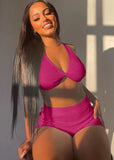 Sexy Halter Vest And Shorts Two Piece Short