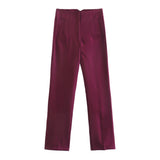 Workplace Women's Display High Waist Waist Suit Trousers 38 Color Reduced Age And Ankle
