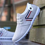 Casual Shoes Mens Canvas Shoes Fashion Male Loafers Driving Moccasins Hombre Male Shoes Adulto Lace Up Wedding Dress