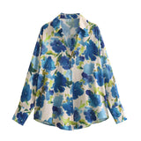 New Silk Satin Printed Loose Casual Shirt 2248802-Outfit