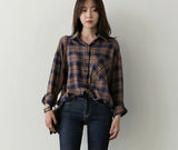 Vintage Cotton Shirt Spring femme Casual Tops Women Long sleeve Linen Cotton Girls Blouse Plus Size Women Blouses