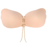 Seamless Strapless Bra Women's Super Push Up Bra Self-Adhesive Silicone Wedding Party Underwear A B C D E F Cup Fly