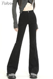 2023 Spring Woman New High Waist Stretch Cotton Denim Pants Vintage Streetwear Y2k Chic Tassels Flared Jeans Blue