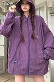 Korean Fashion Oversized Long Sleeve Hooded Jacket Women Sweatshirt Chic Summer Jacket Beach Outdoor Sun Protection