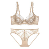 Red Bra Sexy Lace French Underwear Set Thin Boobs Big Boobs Small Female Pure
