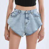 Denim Shorts Female High Waist Vintage Pockets Loose Shorts Skirts Designer Clothes Female 2020 Fashion