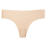 Lady One-Thick Thread Wave Side Cotton Crotch Low-Waist Bikini Trousers