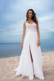 New Lace Chiffon Dress Ball White Evening Dress Open