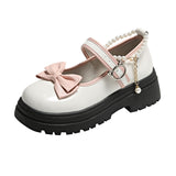Leather Shoes Girl JK Cute Girl Lolita Princess Shoes With Skirt Thick Bottom Shallow Mouth Small Single