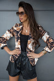 Print Elegant Turndown Collar Regular