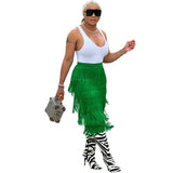 Solid Color Fringe Bodycon