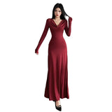2025 Autumn And Winter Women's New Pure Color Temperament High-End Sense Collar Body