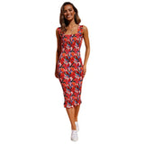 Women's Clothing 2026 Spring And Summer Flowers Long Slings Lotus Side Hem To Repair The Long Dress