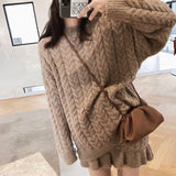 Autumn Sweater Women Dress Winter skirt suits Sweater Knitted Dresses Long loose Maxi Oversize Dresses Knitting Robe