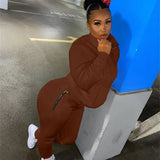 Summer Streetwear 2 Two Piece Set Women Outfits 2021 Long Sleeve Zipper Top Pocket Pants Sets White Casual Tracksuit